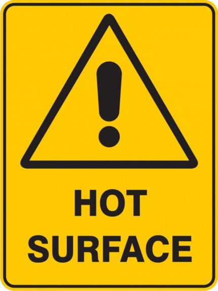 Hot Surface Aluminum Safety sign